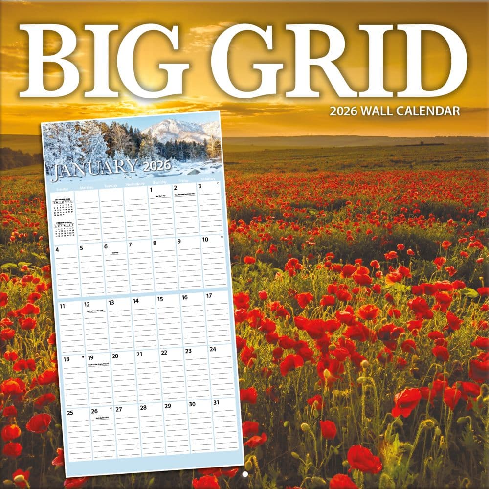 Big Grid Calendar 2026 Wall Calendar_Main Image