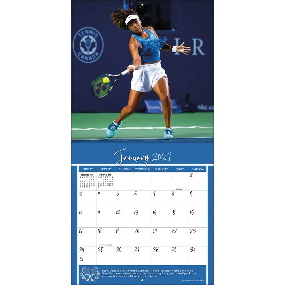 Naomi Osaka 2027 Wall Calendar Second Alternate Image