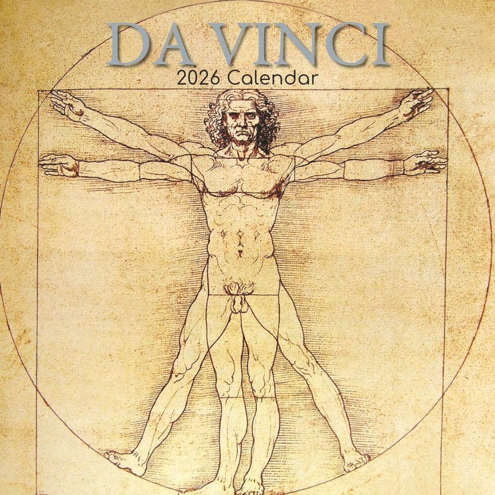 Leonardo Da Vinci 2026 Wall Calendar Main Image