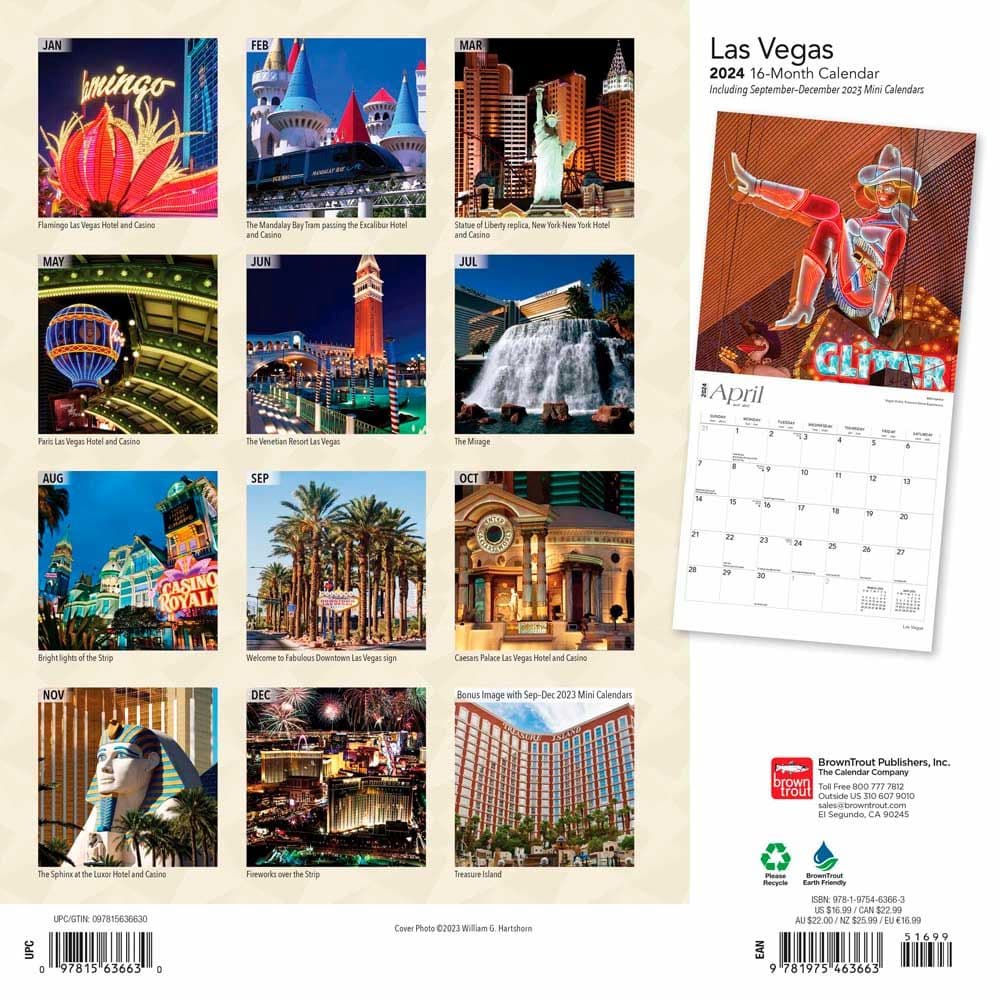 Las Vegas 2025 Wall Calendar