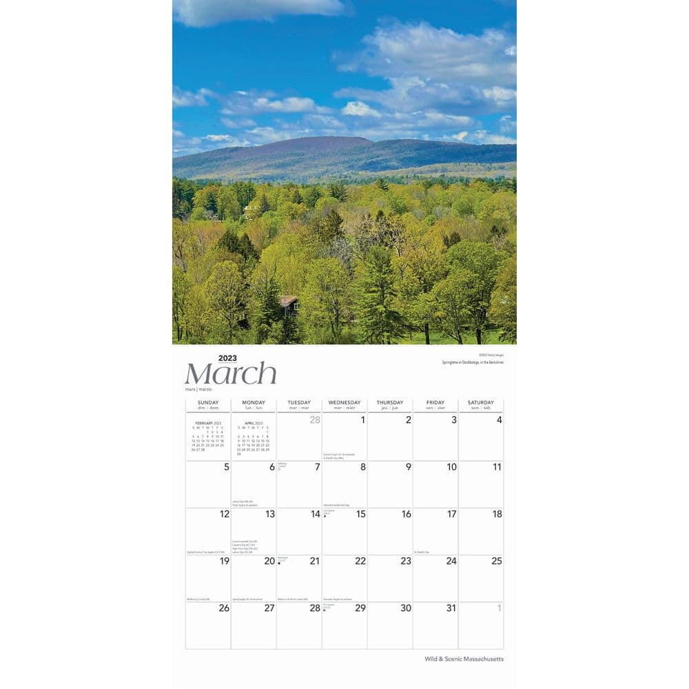 Massachusetts 2023 Calendar - Calendars.com