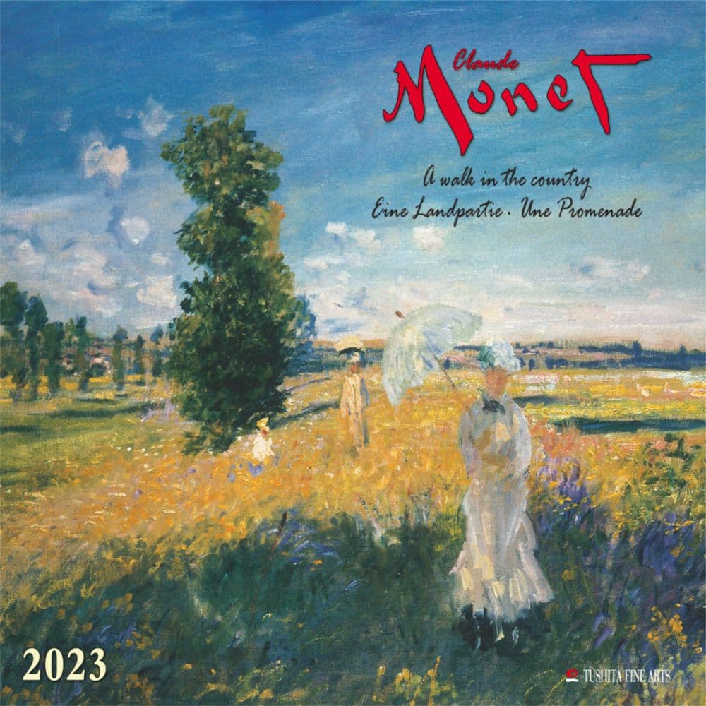 Tushita Publishing Monet Promenade Tushita 2023 Wall Calendar