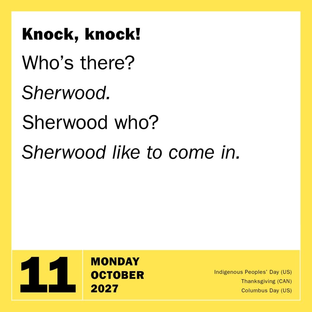 290 Bad Jokes and 75 Punderful Puns 2027 Page-A-Day Desk Calendar Fourth Alternate Image