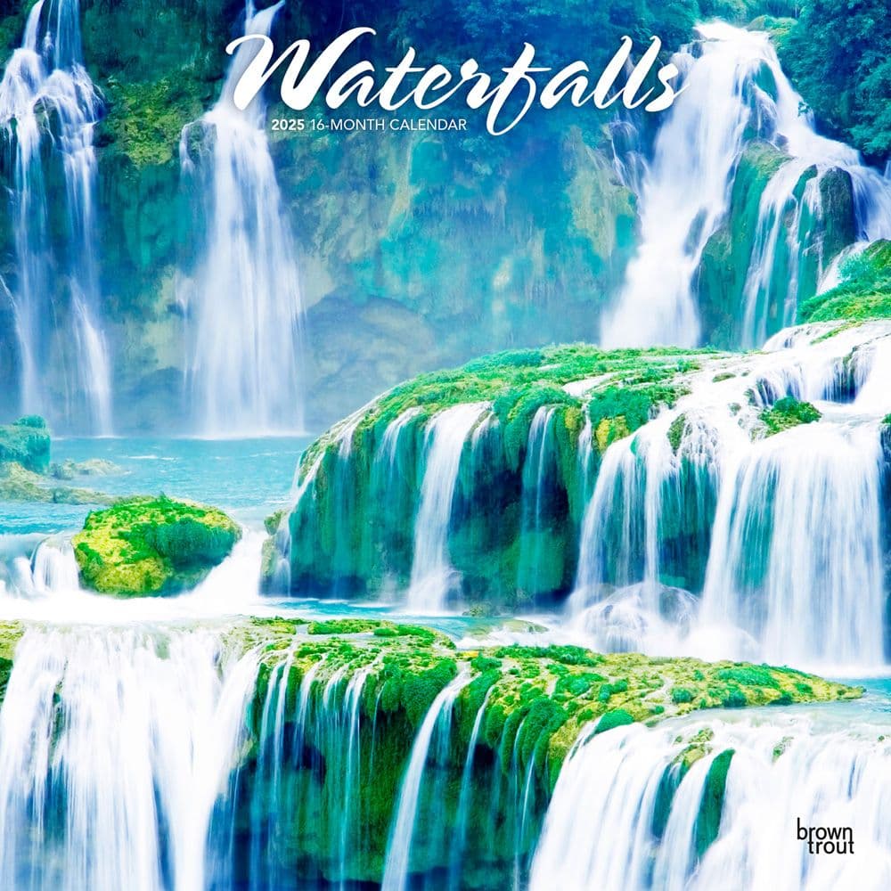 image Waterfalls 2025 Wall Calendar   Main Image
