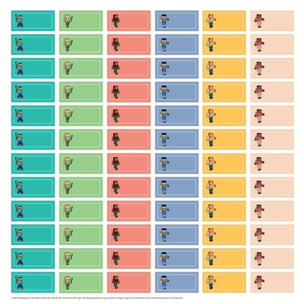 Minecraft 2026 Family Wall Planner Sixth Alternate Image