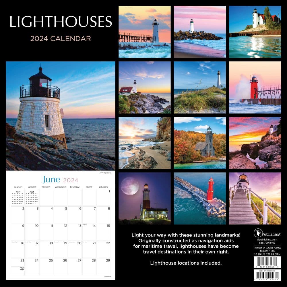 Lighthouses 2024 Wall Calendar First Alternate Image width="1000" height="1000"