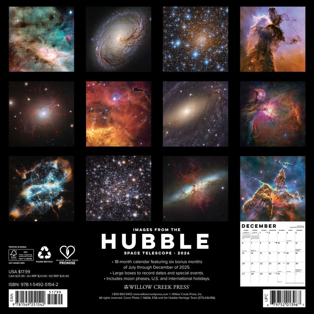 Images From The Hubble Space Telescope 2026 Wall Calendar First Alternate Image