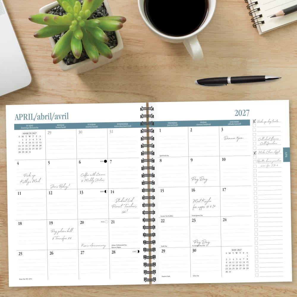 Black 8.5 x 11 2027 Weekly Planner Third Alternate Image