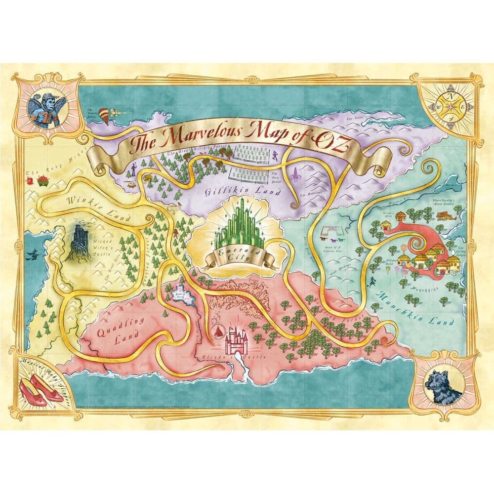 Wizard of Oz Map 500 Piece Puzzle Alt1