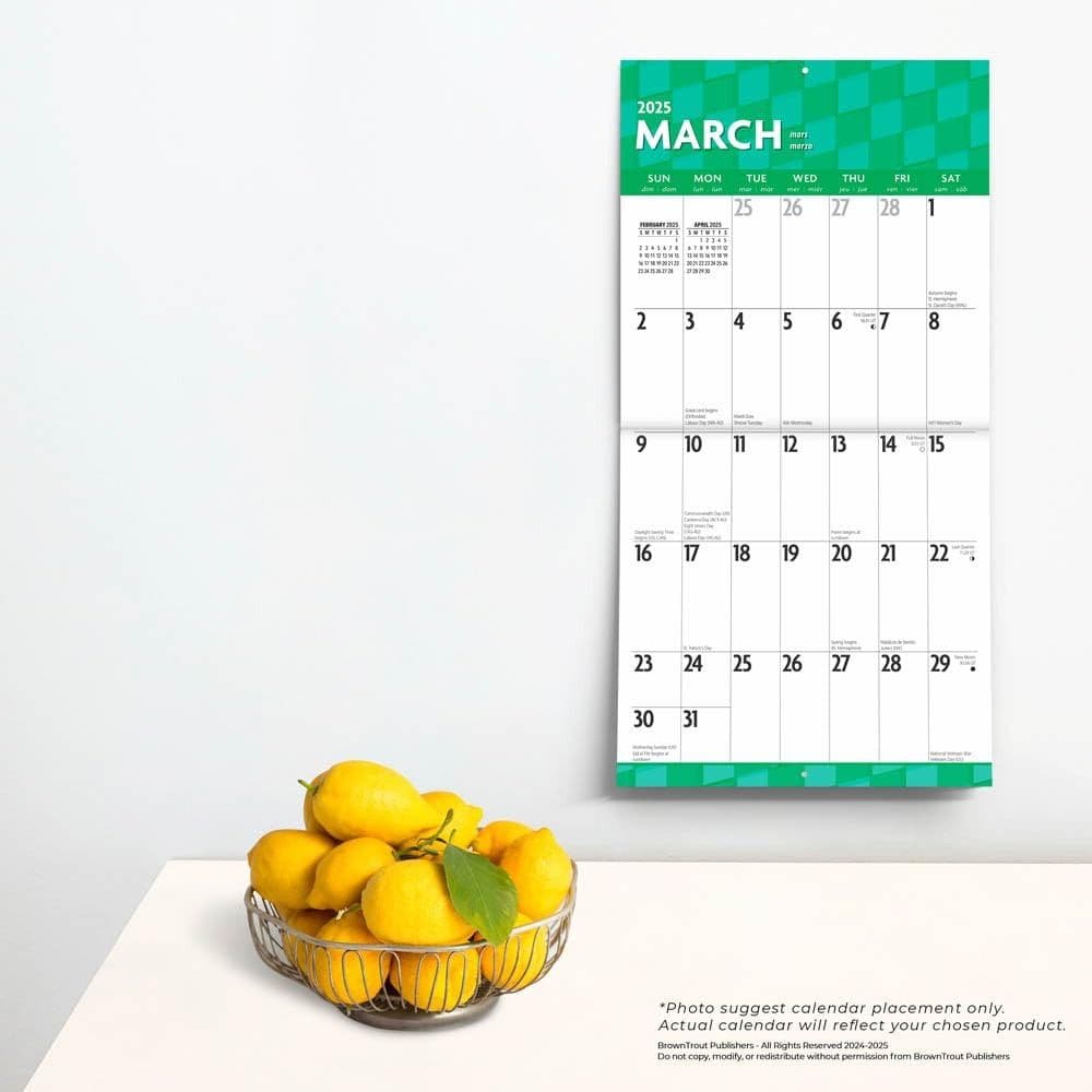 Large Print 2025 Wall Calendar Fourth Alternate Image