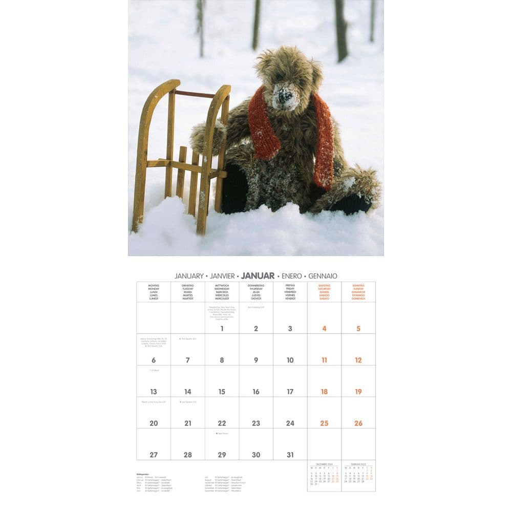 Teddys World 2025 Wall Calendar Second Alternate Image width="1000" height="1000"