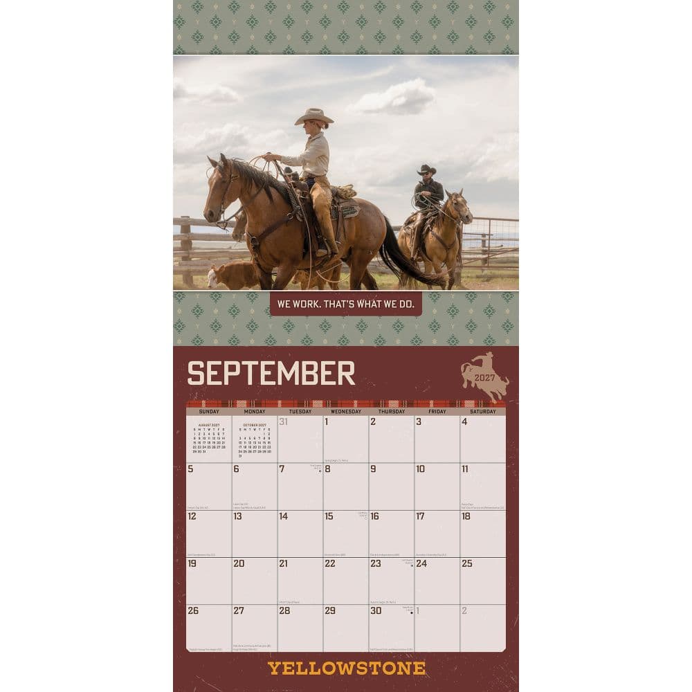 Yellowstone TV 2027 Wall Calendar Third Alternate Image