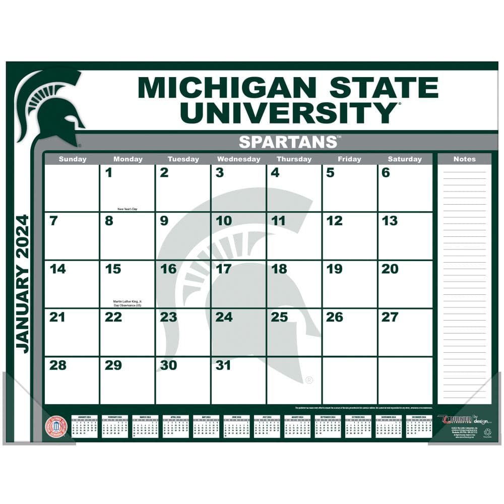 Michigan State Spartans 2024 Desk Pad