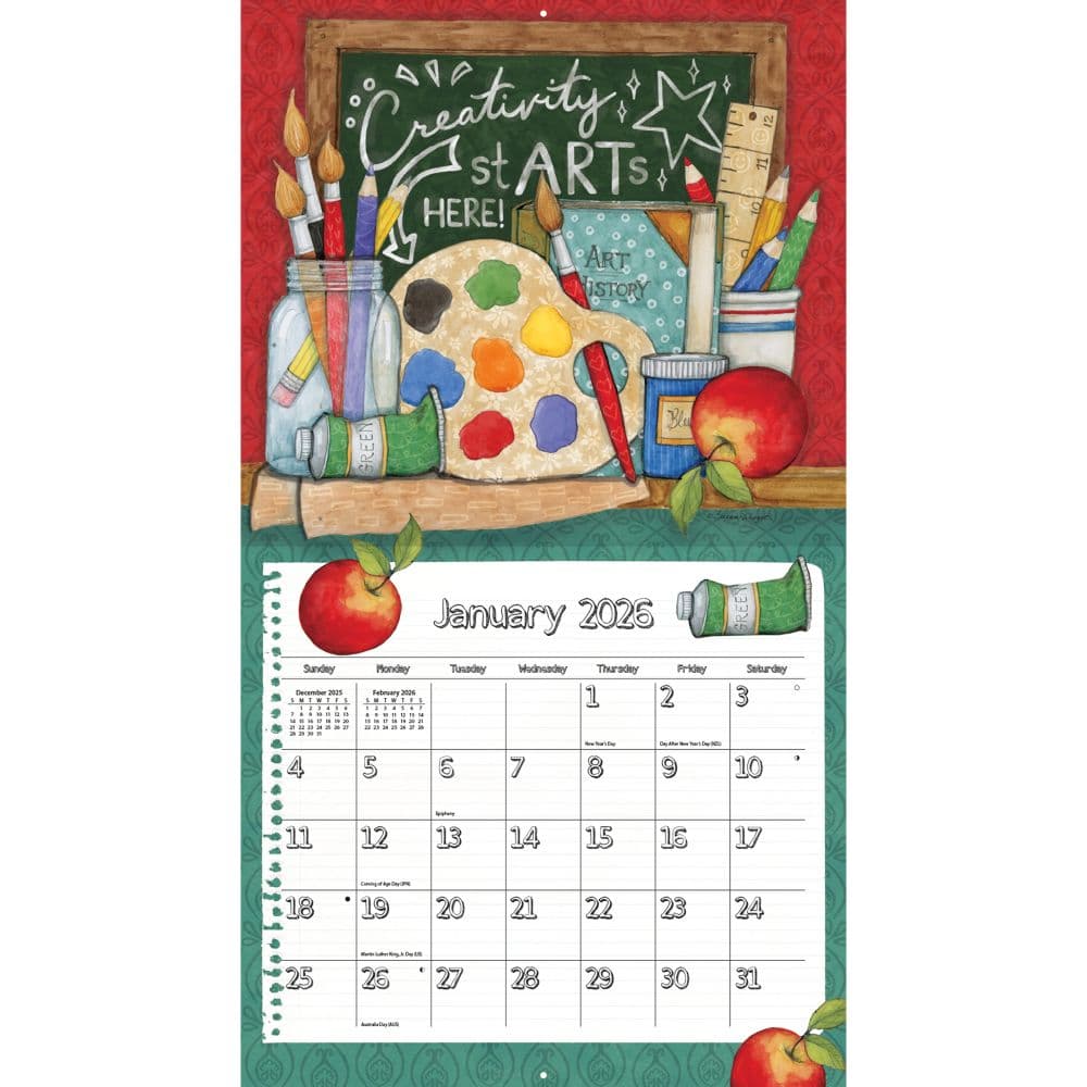 Schoolhouse 2026 Wall Calendar by Susan Winget_ALT1