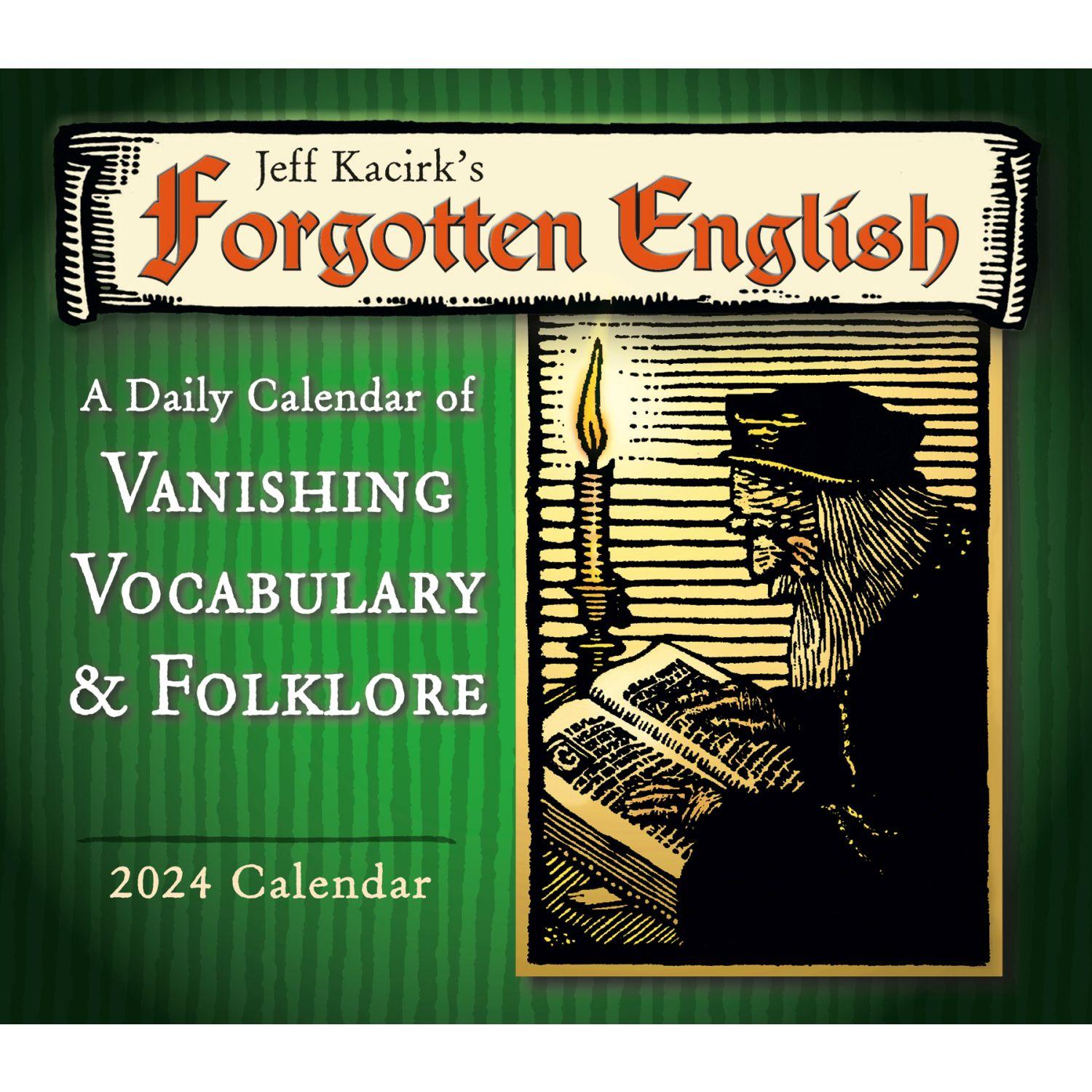 English 2024 Desk Calendar