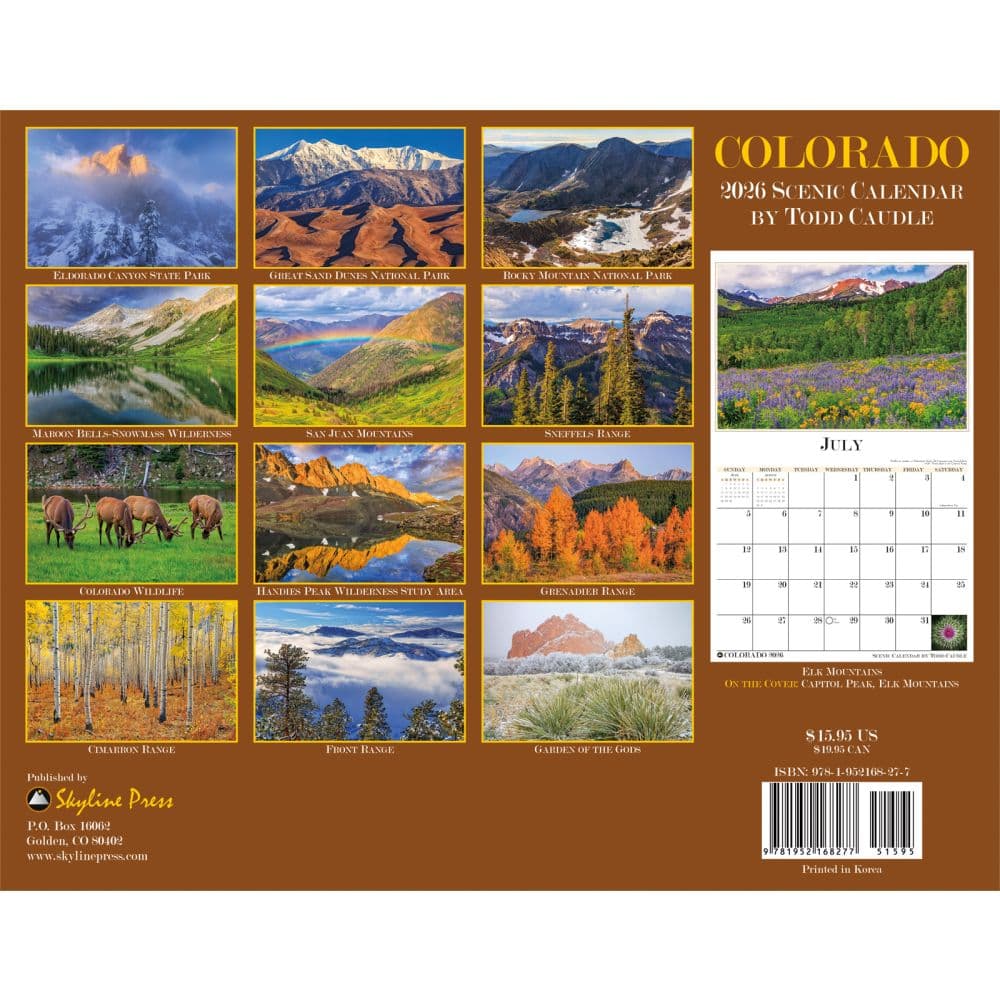 Colorado 2026 Wall Calendar First Alternate Image