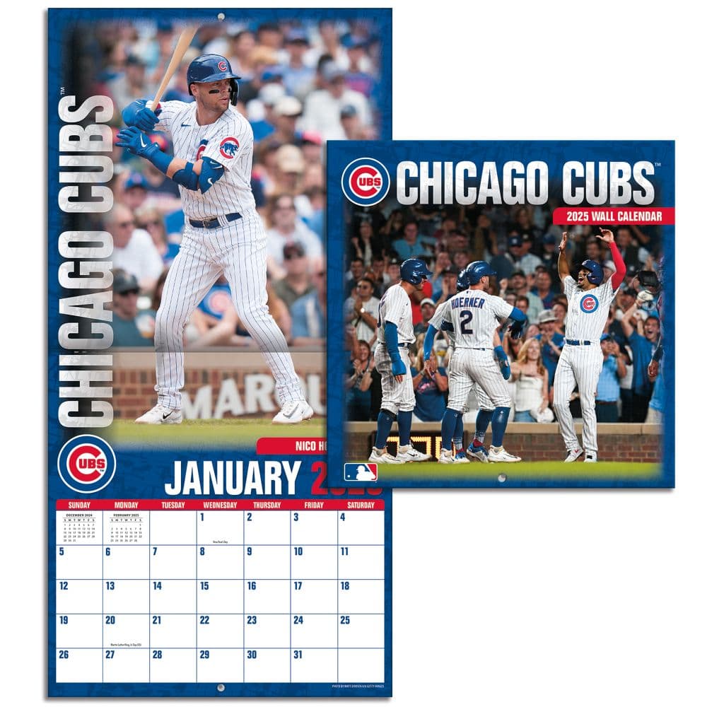 MLB Chicago Cubs 2025 Mini Wall Calendar First Alternate Image