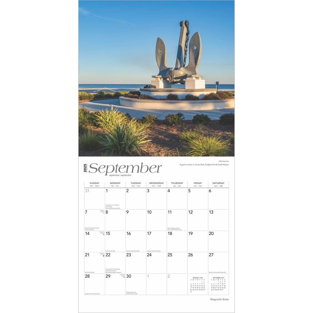 Magnolia State Mississippi 2025 Wall Calendar