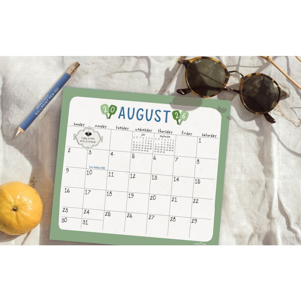 Pickleball 2026 Magnetic Calendar Second Alternate Image