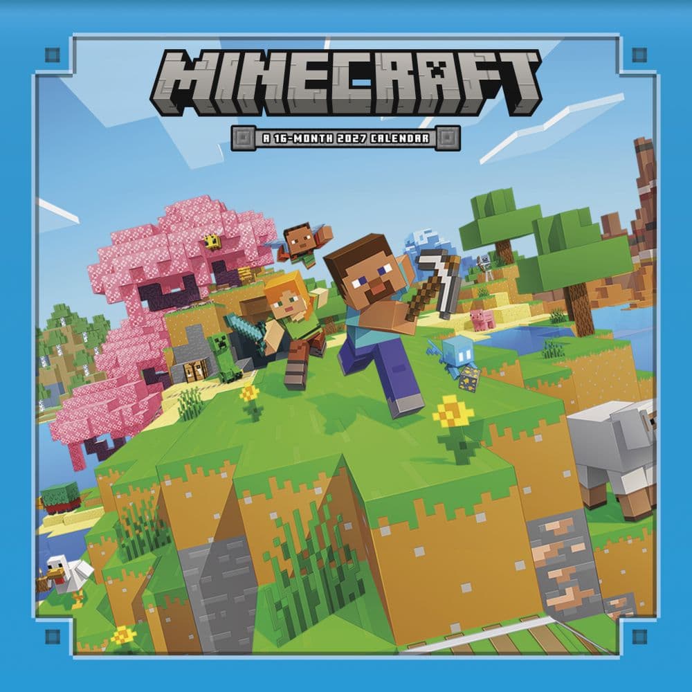 image Minecraft 2027 Mini Wall Calendar Main Product Image