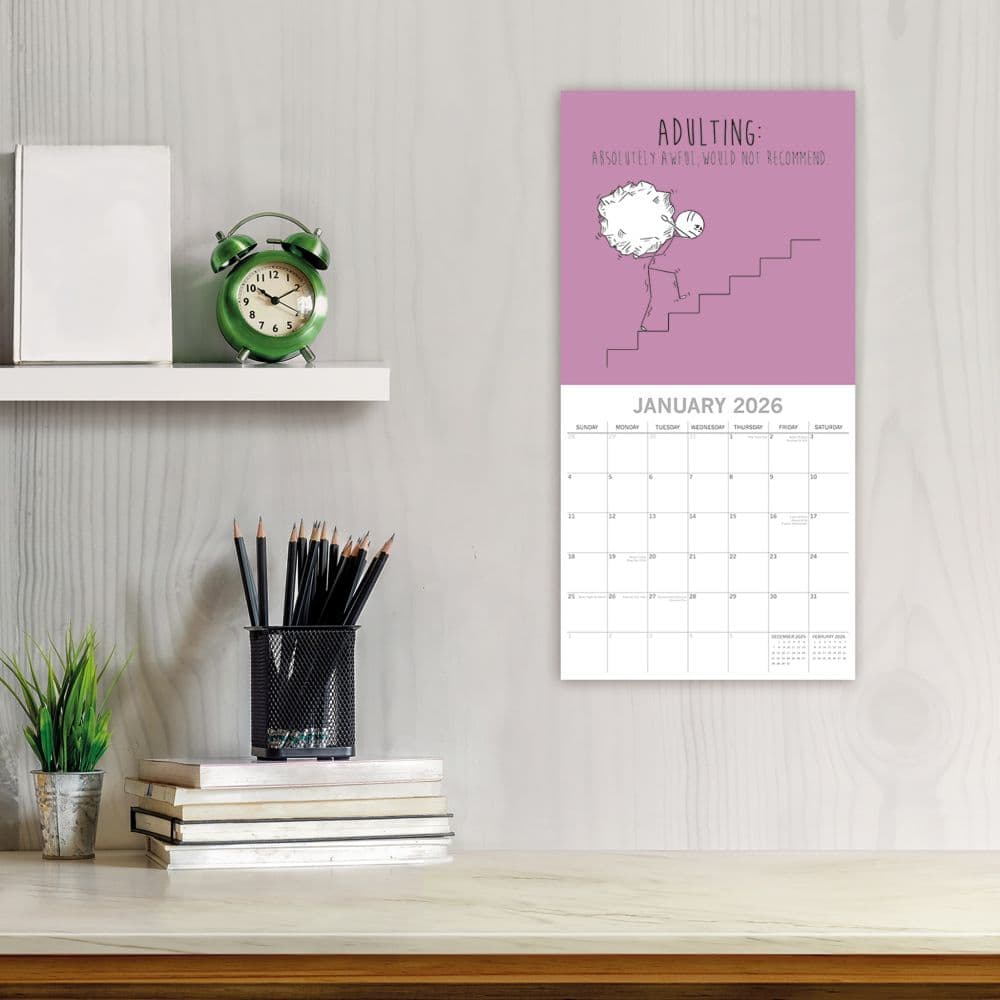Scary Reality of Adulting 2026 Wall Calendar Second Alternate Image