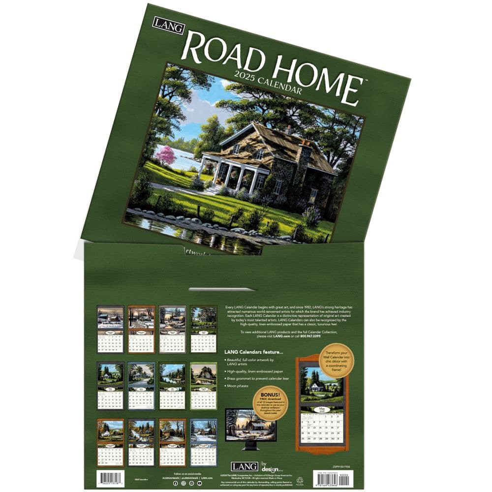 Road Home by Bill Saunders 2025 Wall Calendar