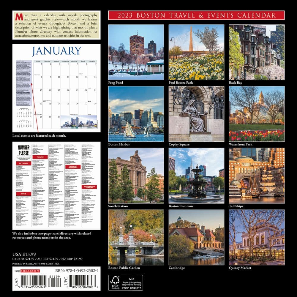 Boston Events 2023 Wall Calendar - Calendars.com