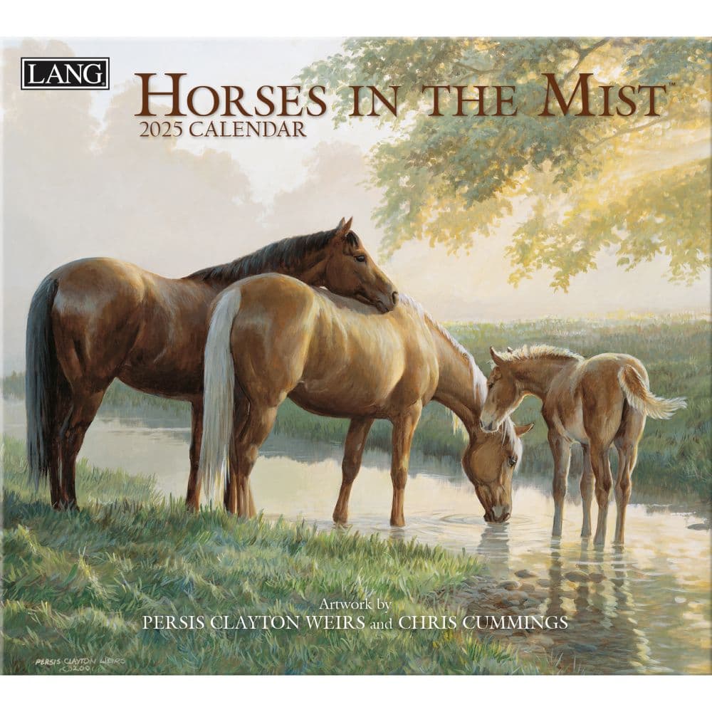 Horses in The Mist Special Edition 2025 Wall Calendar Main Image