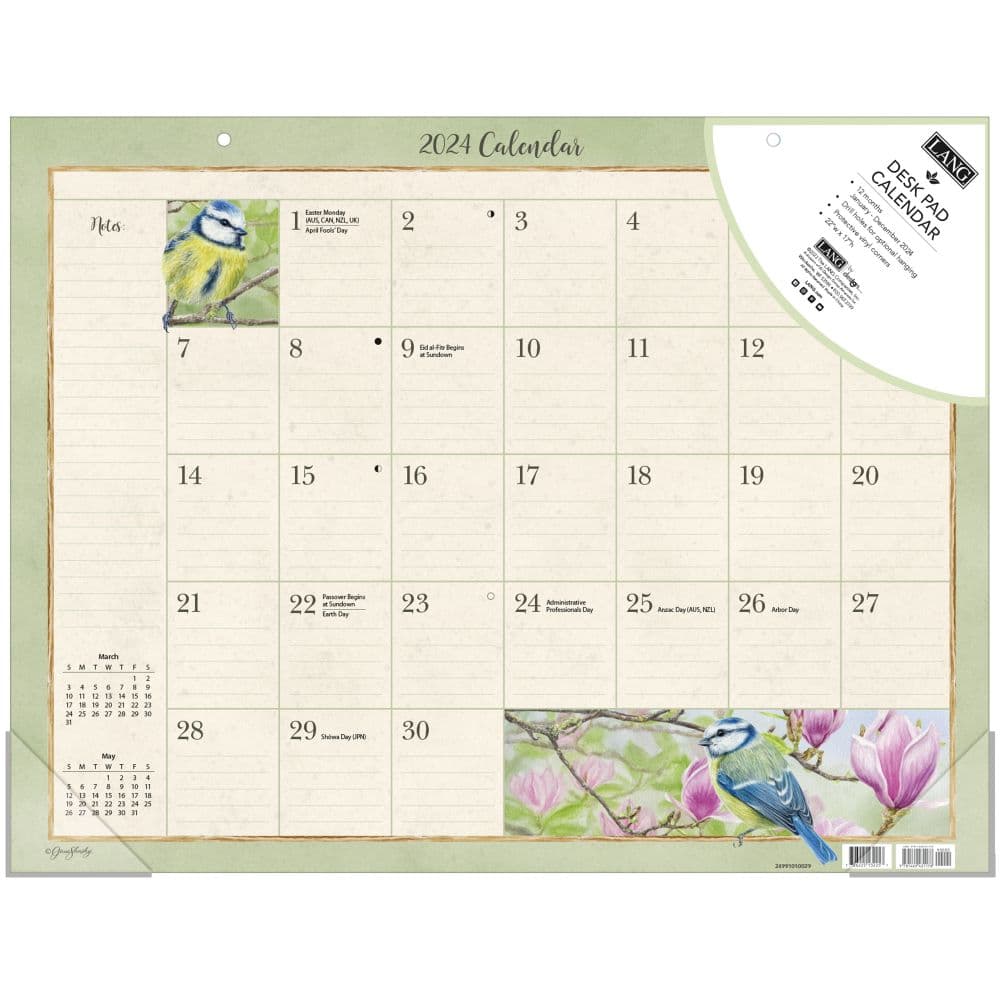 Birds In The Garden 2024 Desk Pad