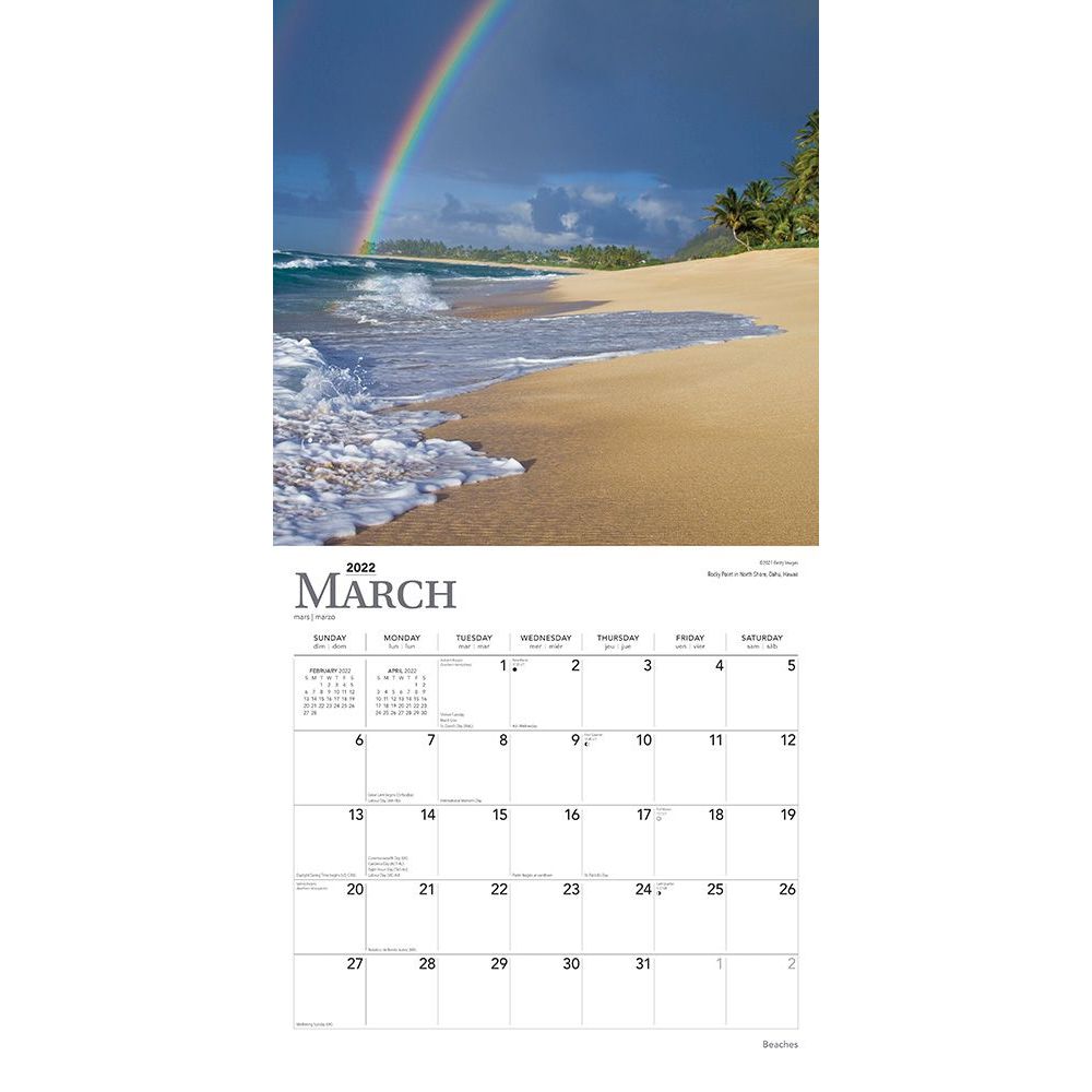 Beaches 2022 Wall Calendar Calendars Com
