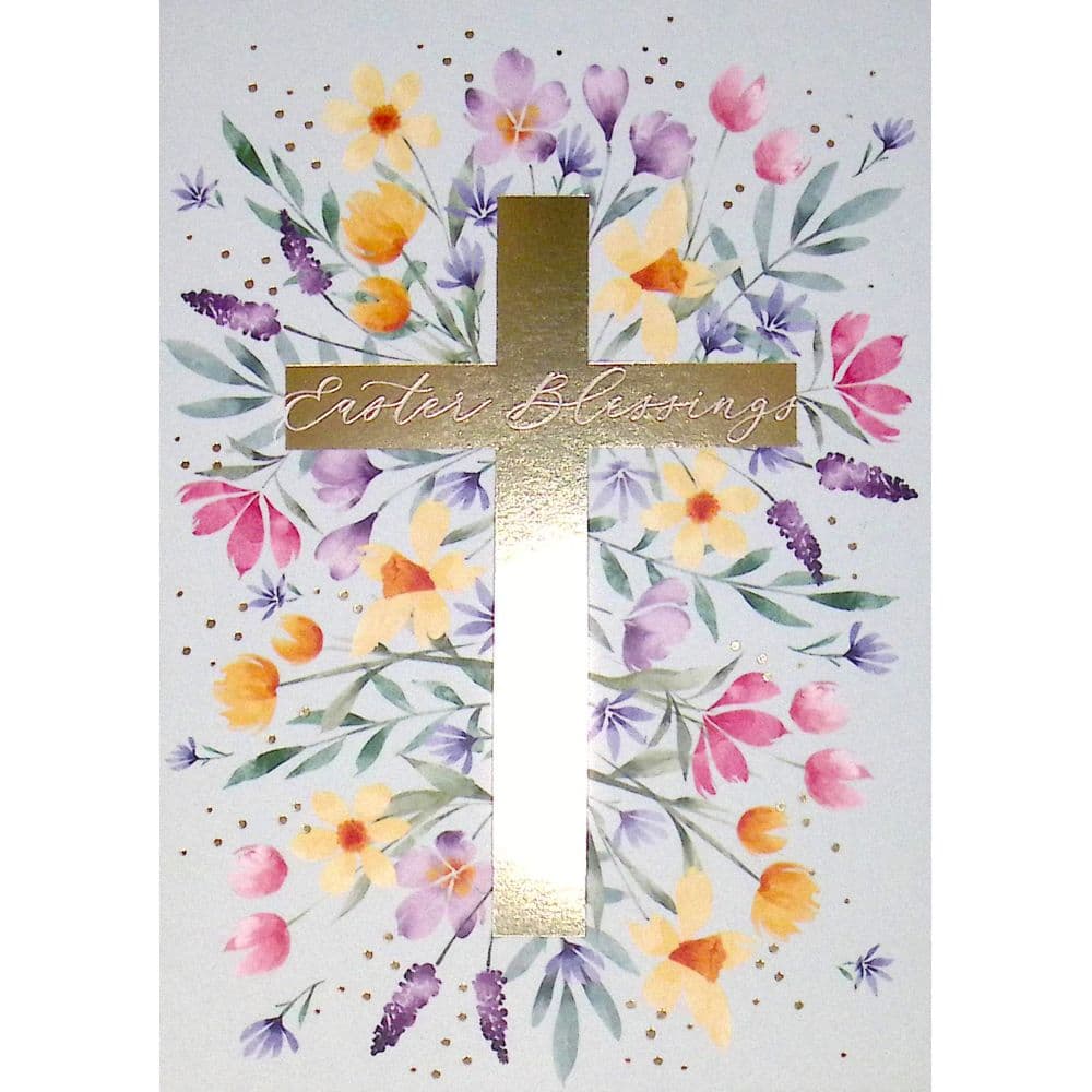 Easter Floral Cross Easter Card First Alternate Image width=&quot;1000&quot; height=&quot;1000&quot;