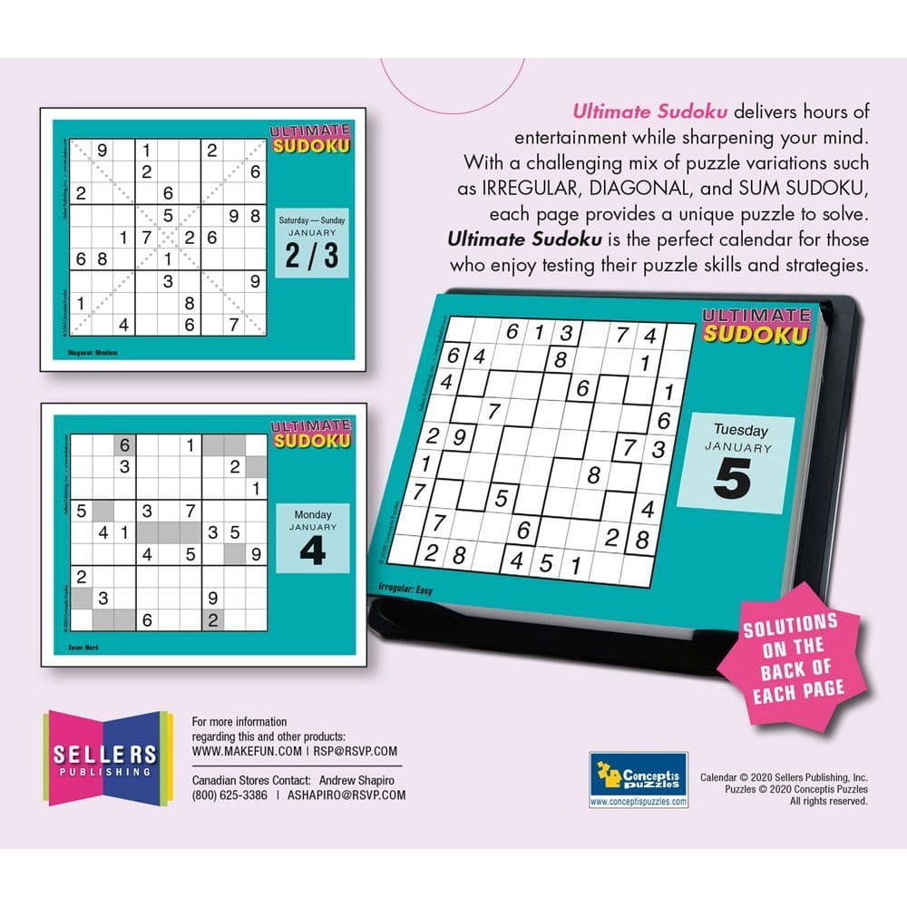 Ultimate Sudoku Desk Calendar - Calendars.com