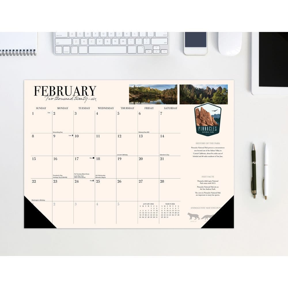 National Parks 17x12 2026 Desk Pad First Alternate Image