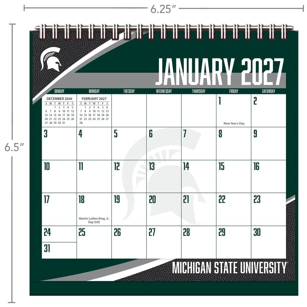 Michigan State Spartans 2027 Easel Desk Calendar Second Alternate Image