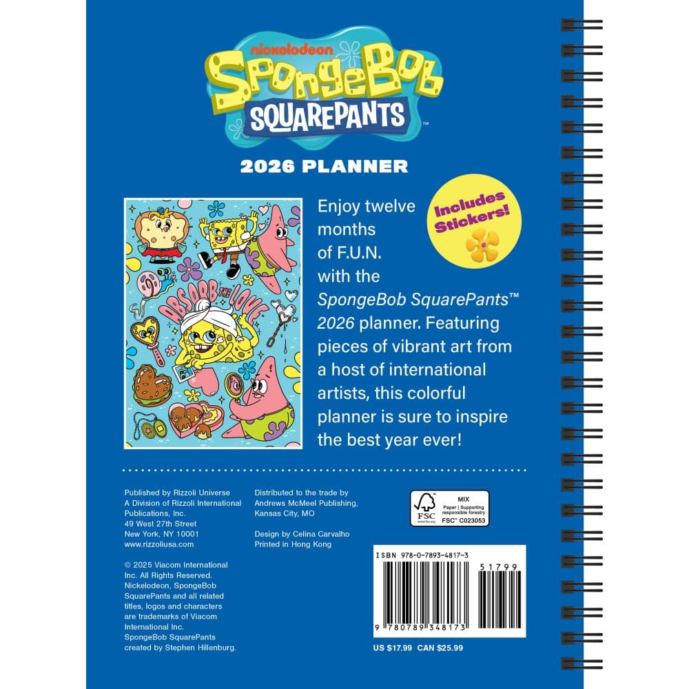 Spongebob Squarepants 2026 Planner First Alternate Image
