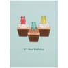 image Gummi Bear Cupcakes Birthday Card front