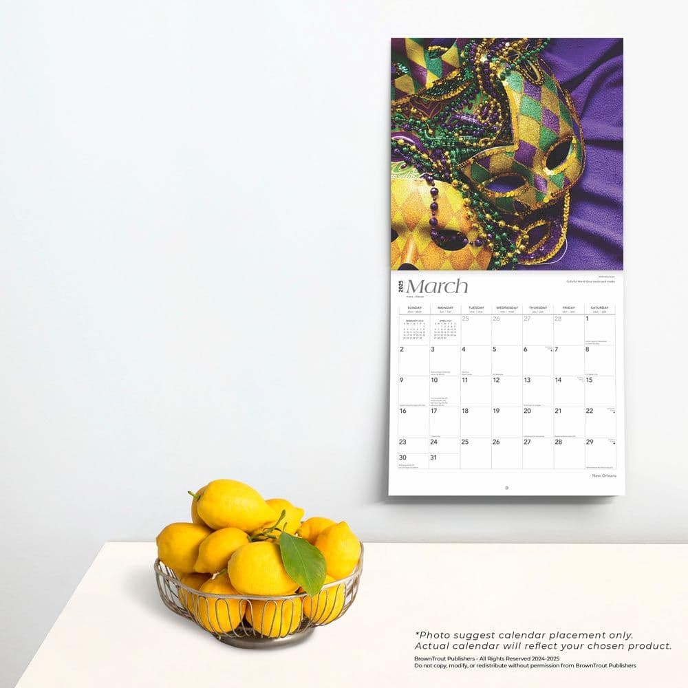 New Orleans 2025 Wall Calendar Fourth Alternate Image