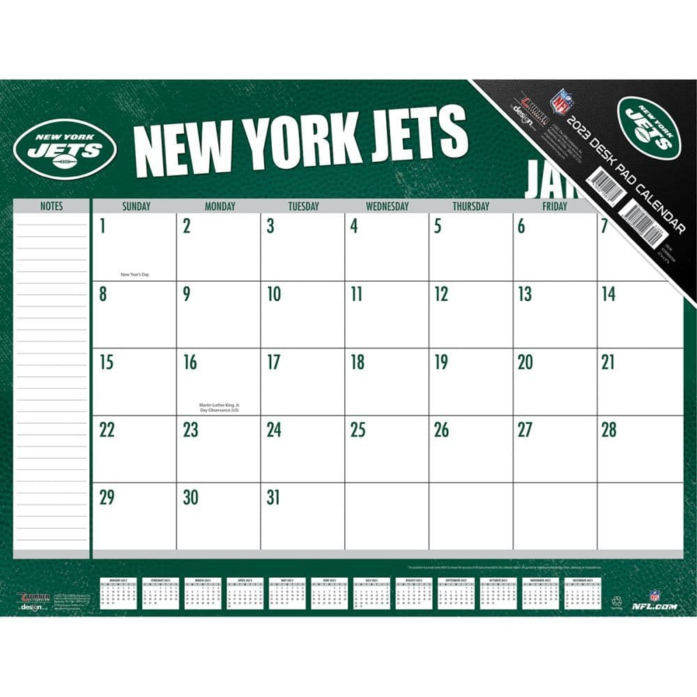 New Yorker Calendar 2023 NFL New York Jets 2023 Desk Pad