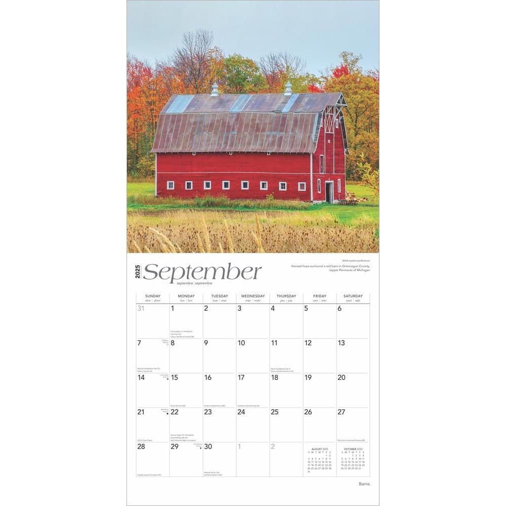 Barns 2025 Wall Calendar