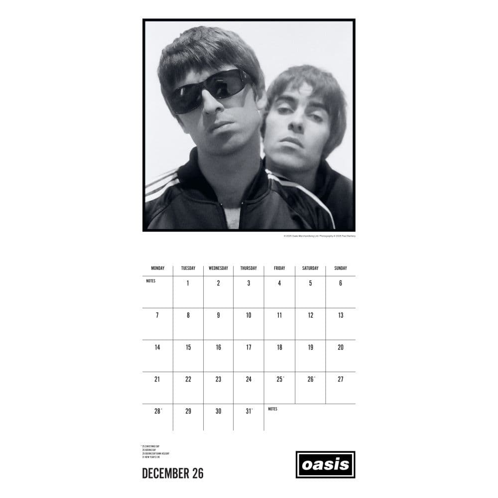 Oasis 2026 Wall Calendar Fifth Alternate Image