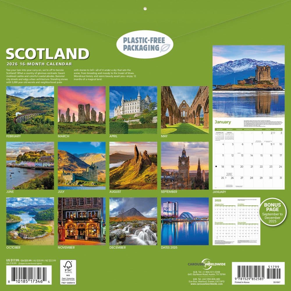 Scotland 2026 Wall Calendar First Alternate Image