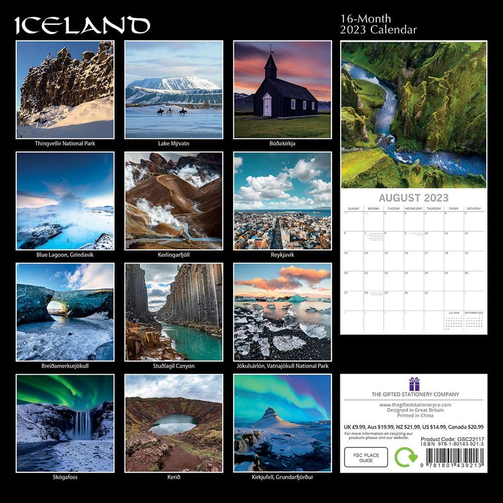 Iceland 2023 Wall Calendar - Calendars.com