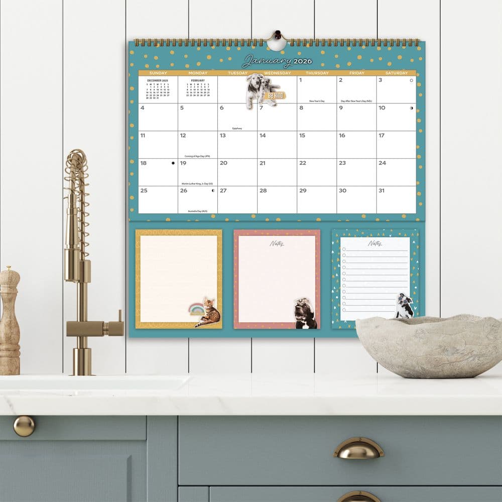 Rachael Hale Loveable Animals 2026 Memomate Spiral Wall Calendar Eighth Alternate Image