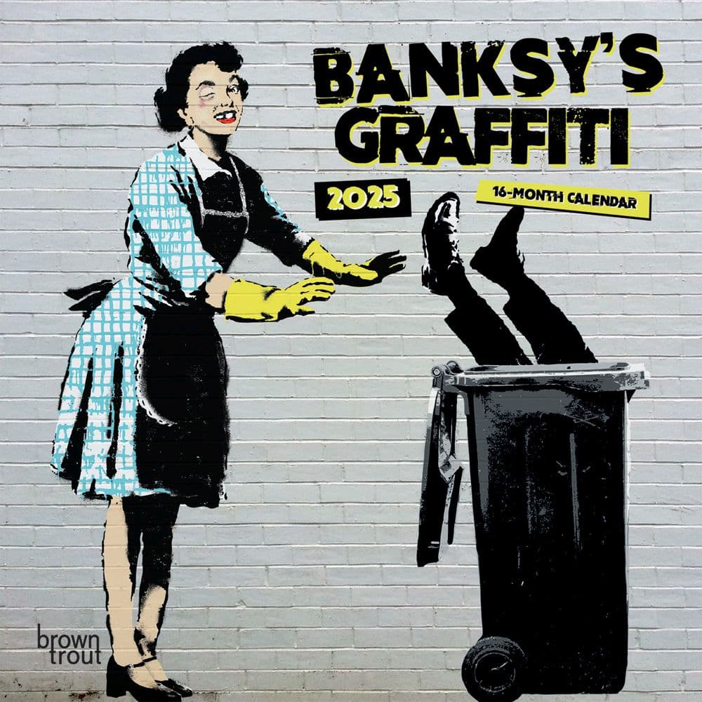 Banksys Graffiti 2025 Mini Wall Calendar