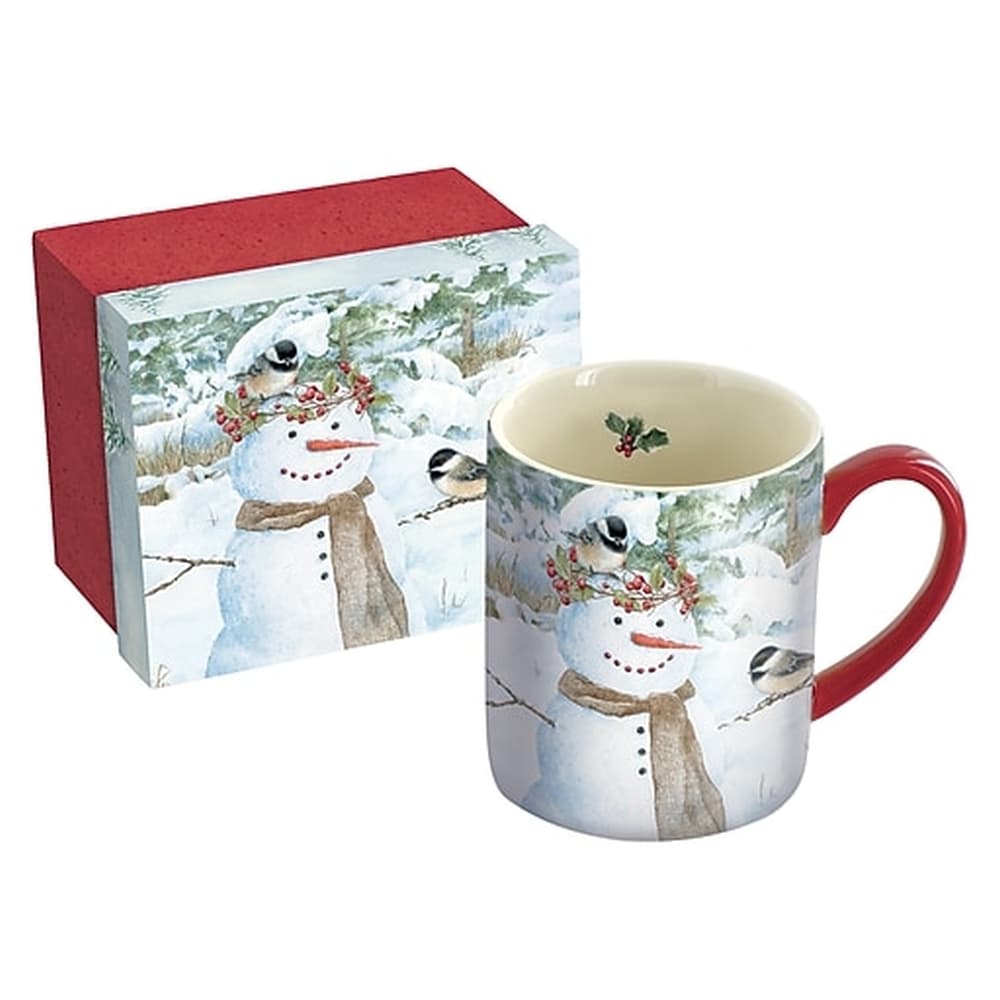 Chickadee Snowman 14 oz. Mug by Jane Shasky