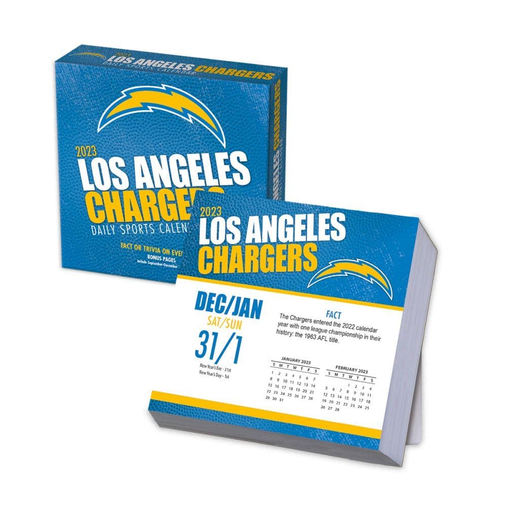 Los Angeles Chargers 2023 Desk Calendar