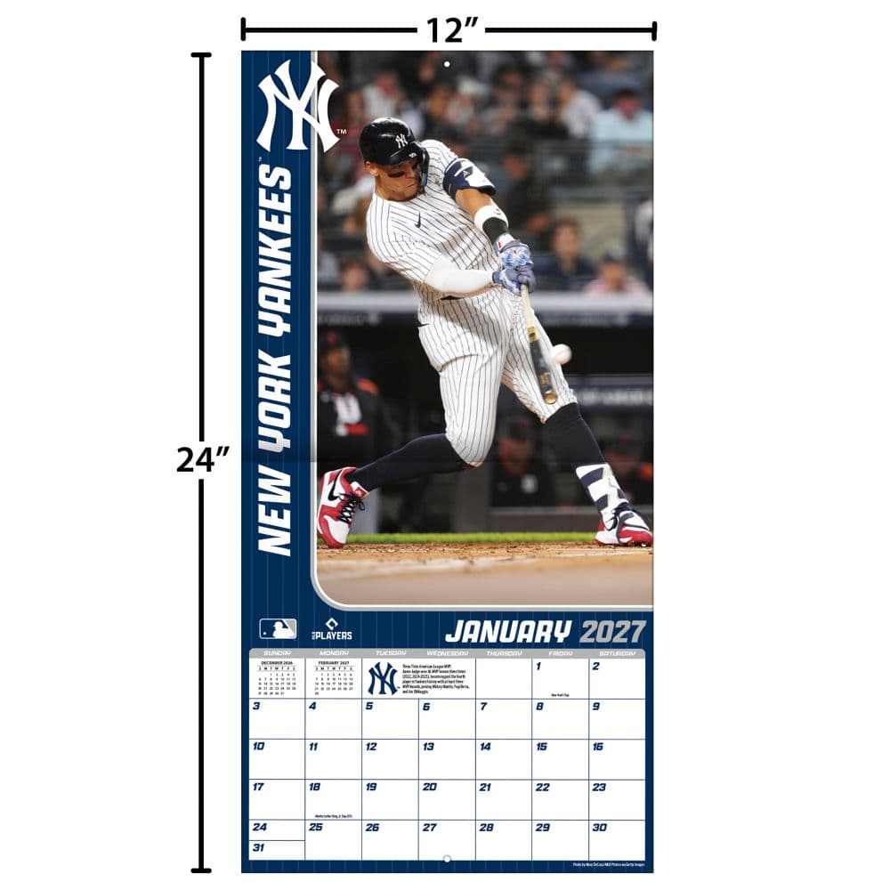 MLB New York Yankees Aaron Judge 2027 Wall Calendar Fourth Alternate Image