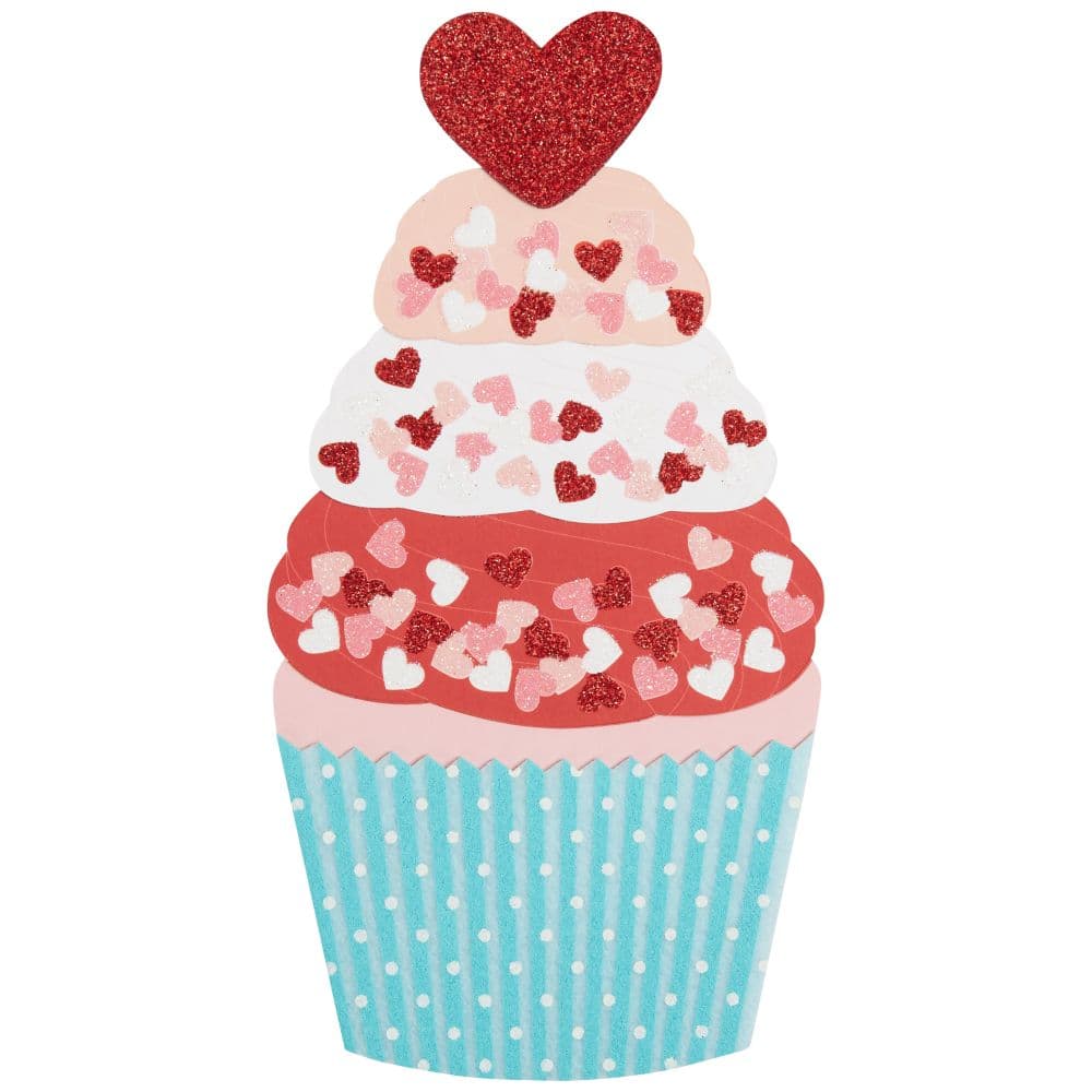 Die Cut Cupcake Valentine&#39;s Day Card First Alternate Image width=&quot;1000&quot; height=&quot;1000&quot;