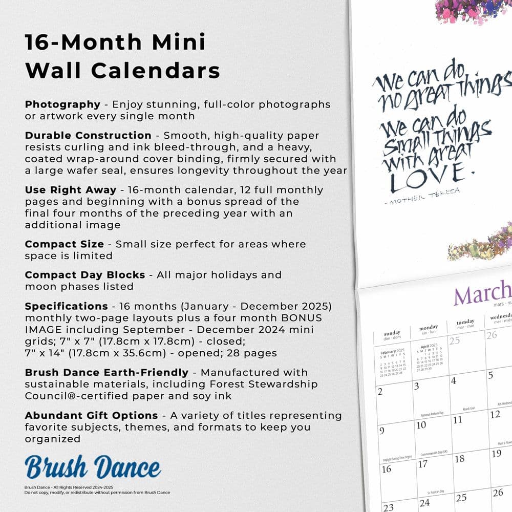 Live with Intention 2025 Mini Wall Calendar Fifth Alternate Image width=&quot;1000&quot; height=&quot;1000&quot;