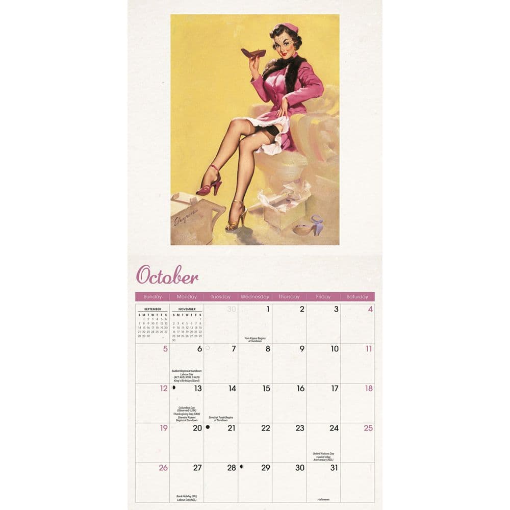 Pin Ups 2025 Mini Wall Calendar Fourth Alternate Image width=&quot;1000&quot; height=&quot;1000&quot;